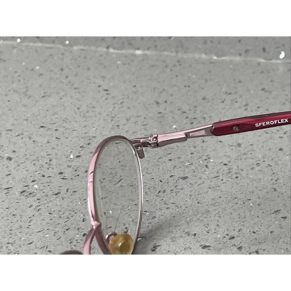 Sferoflex Eyeglasses Frames ONLY 52-16-135 2527 299 Purple Pink Round full rim